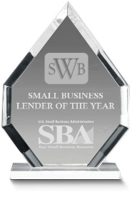SBA Award naming WSB The Small Business Lender of theYear